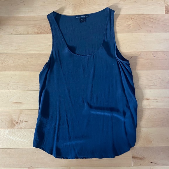 French Connection blue silk tank - Picture 1 of 2